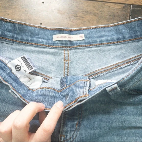 Levis Denim Blue Women's Shorts - Picture 2 of 4